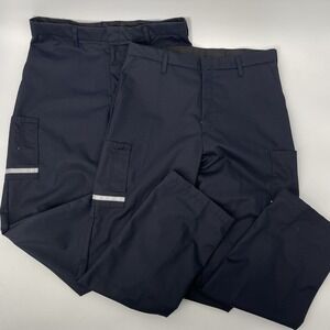 NWT 2 Pair FedEx Stan Herman Pant 36x32 Blue Reflective Pocket Uniform FD28012